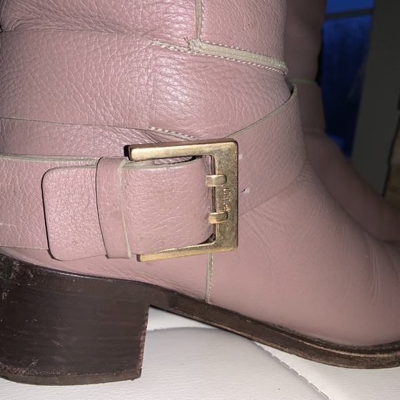 Chloe Erin Prince Buckled Mid Calf  Riding Boots - Picture 4 of 15